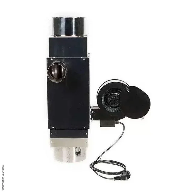Recuperador de calor 6,5 kW dupla face para lareira 150mm MTM - economizador de fumos