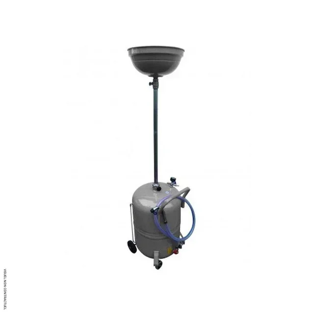 80L waste oil drain tank CEMO with level gauge and wheels
