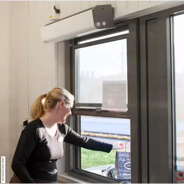 Rideau d'air chauffant électrique Frico PA1508E05 pour guichet et kiosque 80cm