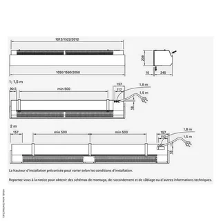 Rideau d'air Frico PAECS10 horizontal électrique chambre froide