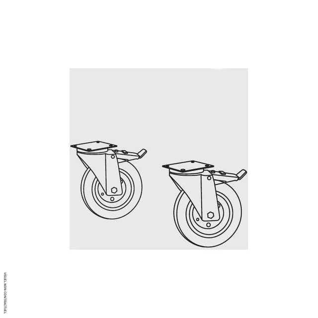 MAGNUM 140 Locking Swivel Casters - 2-Piece Kit SOVELOR-DANTHERM
