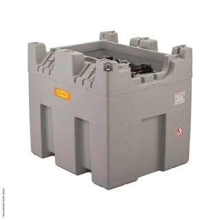 Estación de distribución de gasoil CUBE 980L Indoor CEMO sin tapa - depósito de pared doble PE 980 litros con bomba 230V y pistola automática