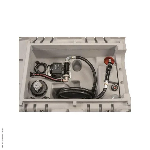 Estación de distribución de gasoil CUBE 980L Indoor CEMO sin tapa - depósito de pared doble PE 980 litros con bomba 230V y pistola automática