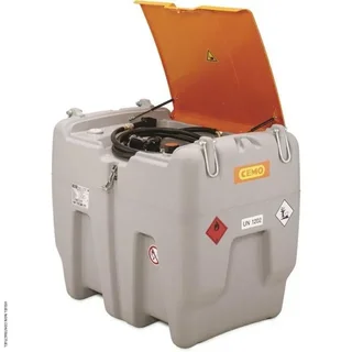 620L CEMO Easy Mobil ADR Fuel Station with Cover and 18V Pump - Portable Diesel Tank