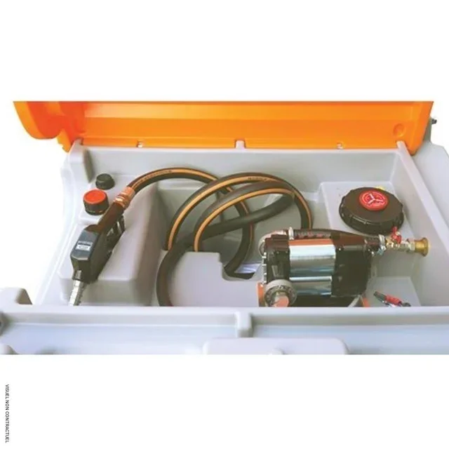 Estación de suministro de gasóleo 980L ADR CEMO bomba 12V BiPump con tapa