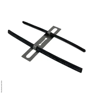 Soporte fijación 2 cables Ø11mm entrepunto 60mm acero inoxidable Heatcom