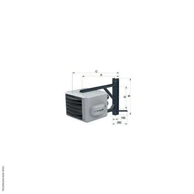 Support mural 180° SPLUS pour aérotherme gaz AG M 40-60 D