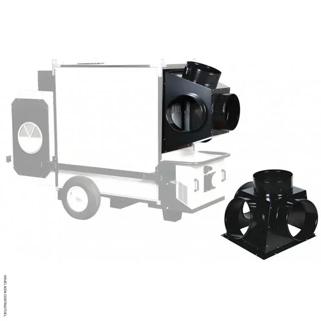 Tête de soufflage 4 voies Ø400 mm SPLUS ventilation plafond