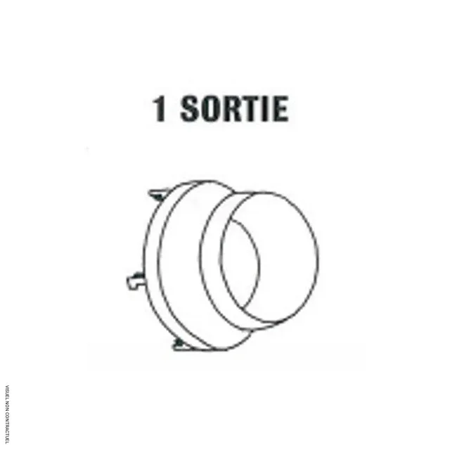 Tête de soufflage Ø400 mm EC85/ECS85 Sovelor-Dantherm - Départ de gaine unique
