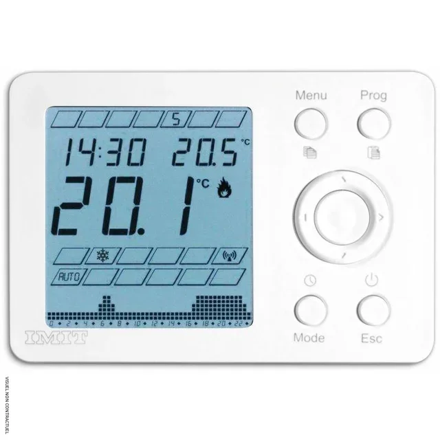 Thermostat programmable hebdomadaire Axelair +5/+35°C pour ventilation