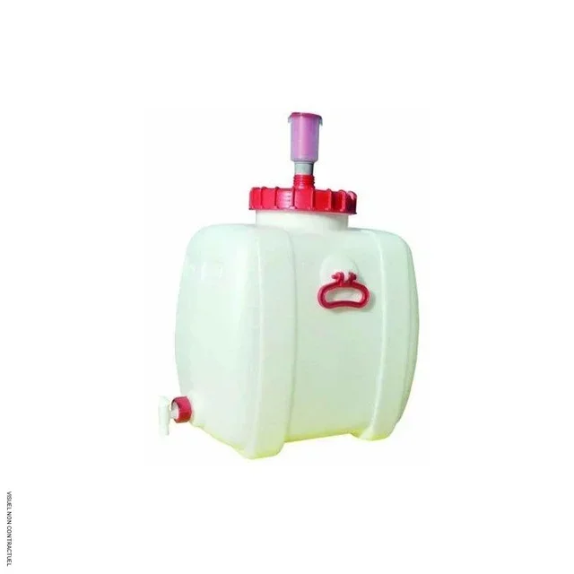 Tonnelet PEHD 200L viticole alimentaire CEMO avec robinet et bonde fermentation
