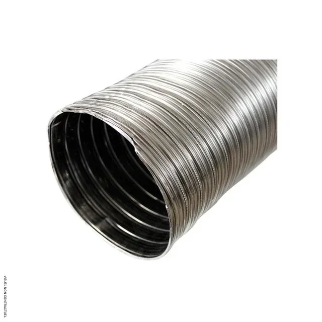 Tuyau droit Ø200mm Inox 304 1m Fioul Gaz SOVELOR - Tubage flexible cheminée