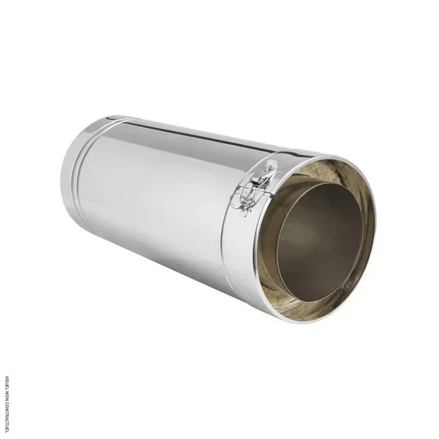 Tuyau Inox 304 Ø 250 mm 1 m double paroi fioul gaz SOVELOR-DANTHERM