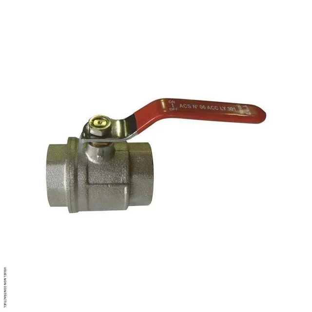 Vanne sphérique laiton DN 40 taraudée CEMO - robinet boisseau sphérique eau