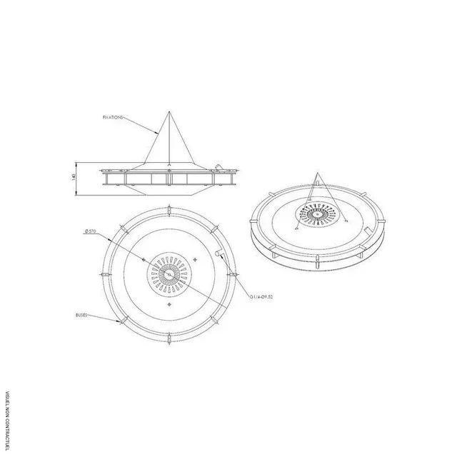Ventilateur brumisateur Sky Fog 360 BRO BRUMISATION suspendu 360° 70m²