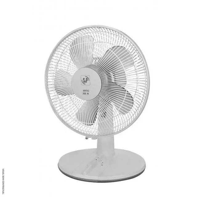 Ventilateur bureau UNELVENT Artic 305 N 30cm silencieux 35W oscillant inclinable