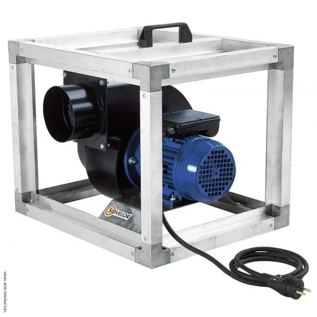 Ventilateur centrifuge portable V1 SOVELOR-DANTHERM extracteur haute pression 600 Pa aluminium chantier
